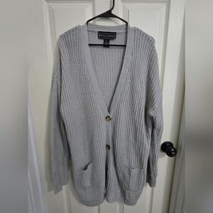 Polly & Esther Light Gray Knit Cardigan